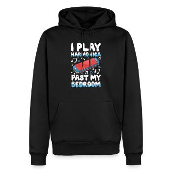 I play harmonica beyond my life - Men’s Premium Organic Hoodie - black - Front - Nico (187cm)