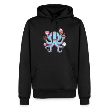 Gâteau Poulpe Enfants Calmars - Sweat à capuche Premium bio Homme - noir - Devant - Nico (187cm)