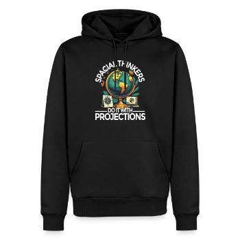 Geographic Information Systems Special Thinkers - Men’s Premium Organic Hoodie - black - Front - Nico (187cm)