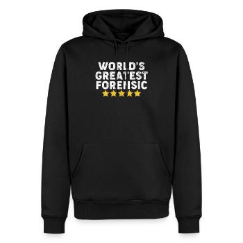 Der größte Forensiker der Welt Lustiger Forensiker - Männer Premium Bio Hoodie - Schwarz - Vorne - Nico (187cm)