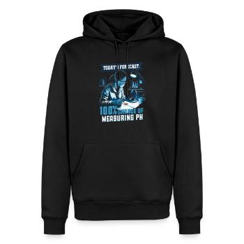 Science du sol 100 % de chances de mesurer le PH - Sweat à capuche Premium bio Homme - noir - Devant - Nico (187cm)