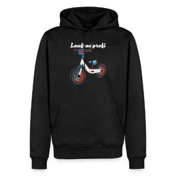 ROUE PROFESSIONNELLE - Sweat à capuche Premium bio Homme - noir - Devant - Nico (187cm)