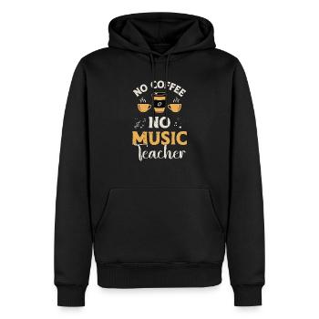 Music Teacher No Coffee No Musician Coffee Lover - Men’s Premium Organic Hoodie - black - Front - Nico (187cm)