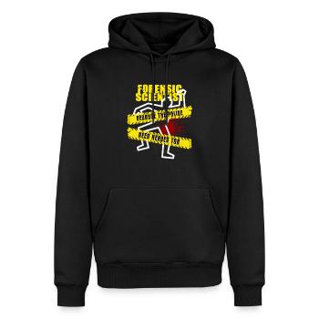 Criminalistique, Criminalistique, Criminologie - Sweat à capuche Premium bio Homme - noir - Devant - Nico (187cm)