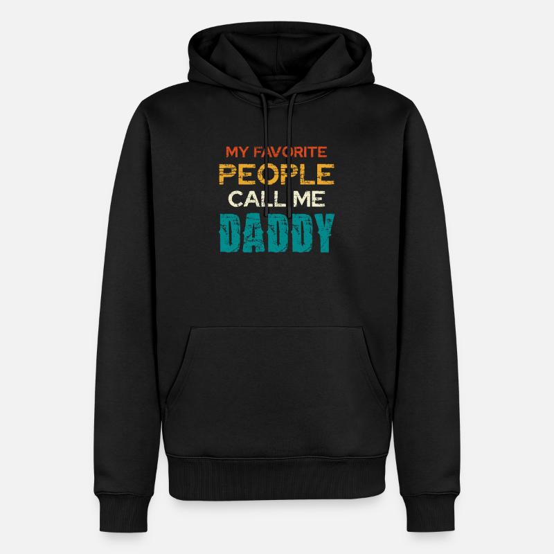 Mes proches m’appellent papa - Sweat à capuche Premium bio Homme - noir