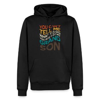 You're Not My Grandson Saying - Men’s Premium Organic Hoodie - black - Front - Nico (187cm)