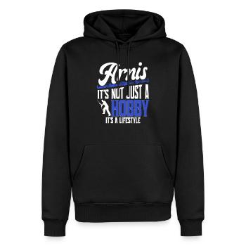 Escrima Arnis It's Not Just A Hobby - Männer Premium Bio Hoodie - Schwarz - Vorne - Nico (187cm)