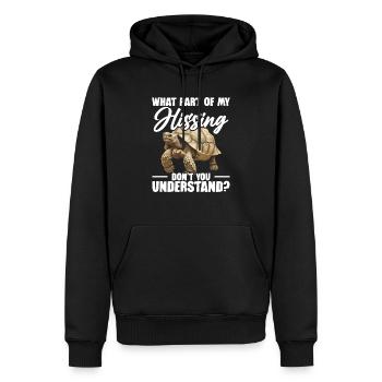 Quelle partie de mon sifflement comprenez-vous - Sweat à capuche Premium bio Homme - noir - Devant - Nico (187cm)