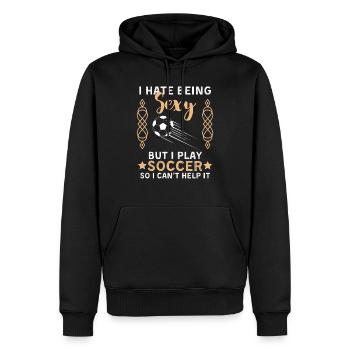 Fußball Spruch Fußball Verein Design - Männer Premium Bio Hoodie - Schwarz - Vorne - Nico (187cm)