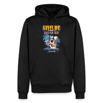 Leisure Tropical Summer - Männer Premium Bio Hoodie - Schwarz - Vorne - Nico (187cm)