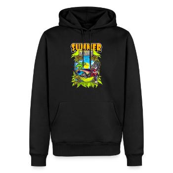 Summer Chill Vibes Gorilla - Männer Premium Bio Hoodie - Schwarz - Vorne - Nico (187cm)