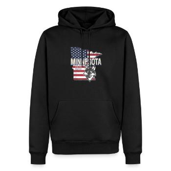 Minnesota Vereinigte Staaten Vintage Souvenir - Männer Premium Bio Hoodie - Schwarz - Vorne - Nico (187cm)