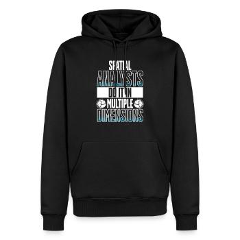 Geographic Information Systems Spatial Analysts - Men’s Premium Organic Hoodie - black - Front - Nico (187cm)