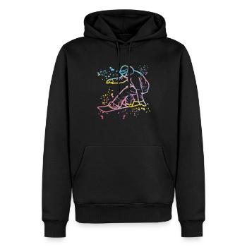 Snowboarder Snowboarding Snowboard - Sweat à capuche Premium bio Homme - noir - Devant - Nico (187cm)