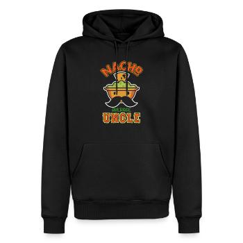Nacho Average Onkel Lustig Humorvoller Spruch - Männer Premium Bio Hoodie - Schwarz - Vorne - Nico (187cm)