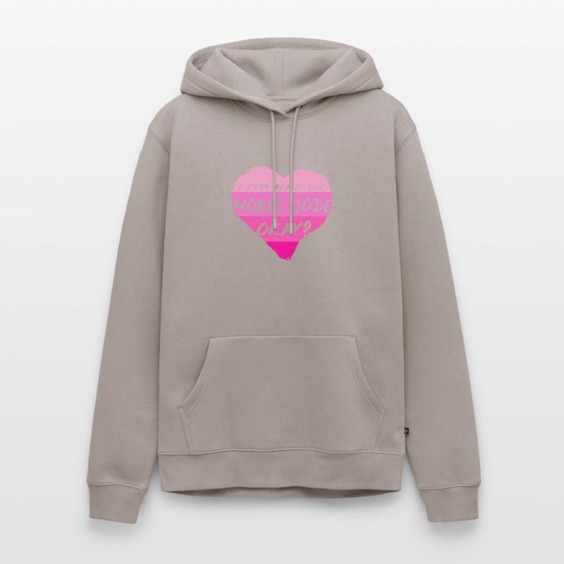 Morsecode J’aime vraiment le code Morse, d’accord ? Sweat à capuche Premium bio Homme