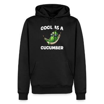 Frais comme un concombre Gurke Pickle Gurkenliebhaber - Sweat à capuche Premium bio Homme - noir - Devant - Nico (187cm)