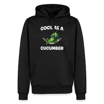 Frais comme un concombre Gurke Pickle Gurkenliebhaber - Sweat à capuche Premium bio Homme - noir - Devant - Nico (187cm)