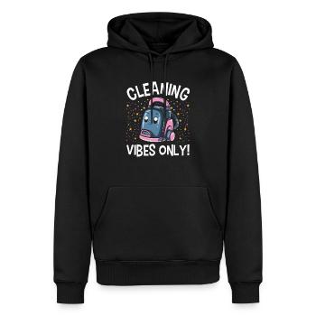 Nettoyant Lover Cleaner - Sweat à capuche Premium bio Homme - noir - Devant - Nico (187cm)