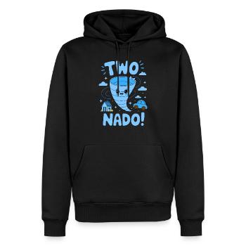 DEUX NADONS - Sweat à capuche Premium bio Homme - noir - Devant - Nico (187cm)