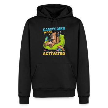 Capybara Gamer Gaming - Männer Premium Bio Hoodie - Schwarz - Vorne - Nico (187cm)