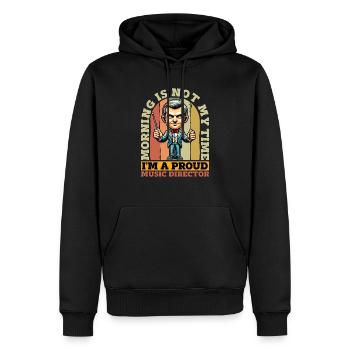 Music Director Morning Is Not My Time Music Lover - Männer Premium Bio Hoodie - Schwarz - Vorne - Nico (187cm)