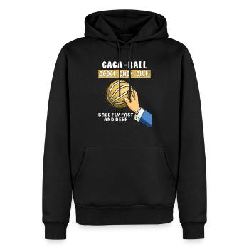 voelkerball gaga ball - Männer Premium Bio Hoodie - Schwarz - Vorne - Nico (187cm)