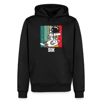Astronaute de style rétro pour un enfant de six ans - Sweat à capuche Premium bio Homme - noir - Devant - Nico (187cm)