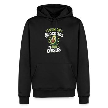 Avocat Jésus Foi Chrétien - Sweat à capuche Premium bio Homme - noir - Devant - Nico (187cm)