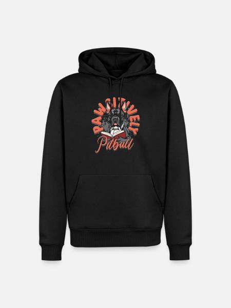 Pitbull Pitbulls Pawsitive Pitbull - Männer Premium Bio Hoodie - Schwarz