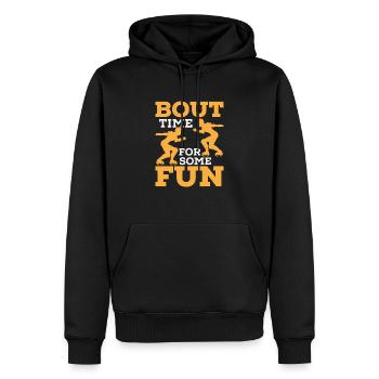Il est temps de s’amuser à faire du roller derby - Sweat à capuche Premium bio Homme - noir - Devant - Nico (187cm)
