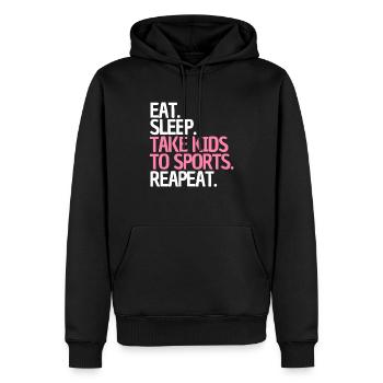 Eltern Spruch Kinder Sport Humor - Männer Premium Bio Hoodie - Schwarz - Vorne - Nico (187cm)