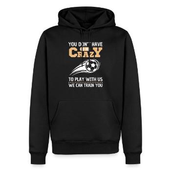 Lustiger Fußball Spruch Fußball Design - Männer Premium Bio Hoodie - Schwarz - Vorne - Nico (187cm)