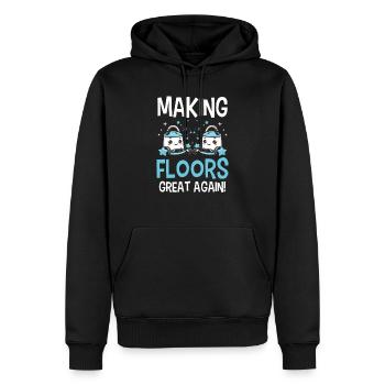 Nettoyant Lover Cleaner - Sweat à capuche Premium bio Homme - noir - Devant - Nico (187cm)