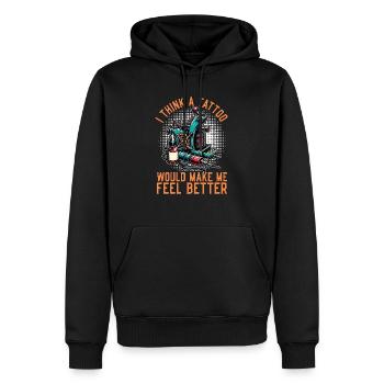 Tattoo Artist I Think A Tattoo Would Make Tattooer - Männer Premium Bio Hoodie - Schwarz - Vorne - Nico (187cm)