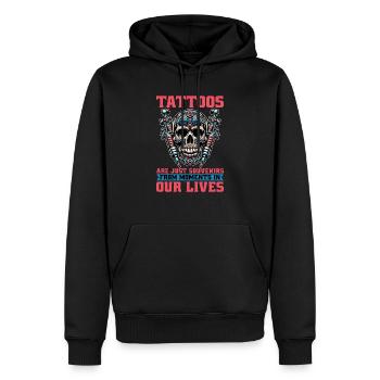 Tattoo Artist Tattoos Are Just Souvenirs Tattooer - Männer Premium Bio Hoodie - Schwarz - Vorne - Nico (187cm)