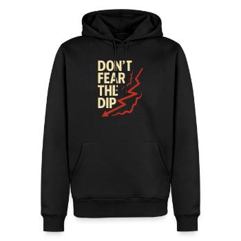 Stock Trader Trading Mindset: Don't Be Afraid of the Stock Trader - Men’s Premium Organic Hoodie - black - Front - Nico (187cm)