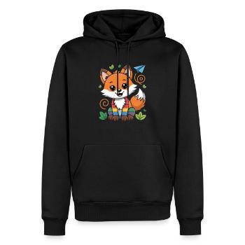 Raus Aus Der Vorschule, Kindergarten Fuchs - Männer Premium Bio Hoodie - Schwarz - Vorne - Nico (187cm)