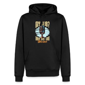 Directeur musical Mon métier Making Divas Music Lover - Sweat à capuche Premium bio Homme - noir - Devant - Nico (187cm)