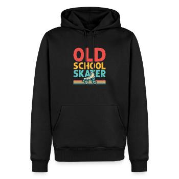 Oldschool Skater Skating Roller Derby - Men’s Premium Organic Hoodie - black - Front - Nico (187cm)