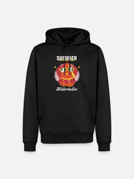 Rêves d’été et pastèque - Sweat à capuche Premium bio Homme - noir