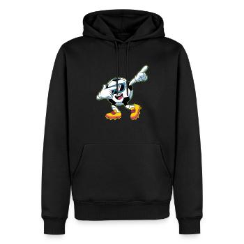 Dabbing Fußball Lustiger Fußball - Männer Premium Bio Hoodie - Schwarz - Vorne - Nico (187cm)