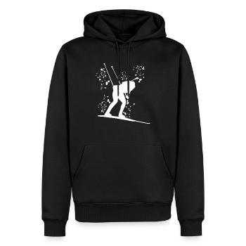 Biathlète Biathlon combiné nordique - Sweat à capuche Premium bio Homme - noir - Devant - Nico (187cm)