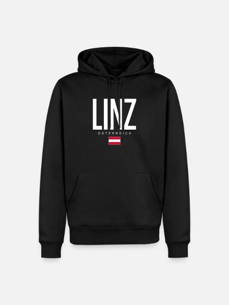 Linz Austria - Men’s Premium Organic Hoodie - black