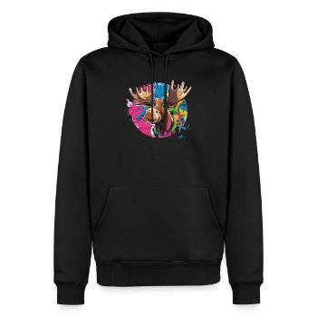Orignal avec breloque graffiti - Sweat à capuche Premium bio Homme - noir - Devant - Nico (187cm)