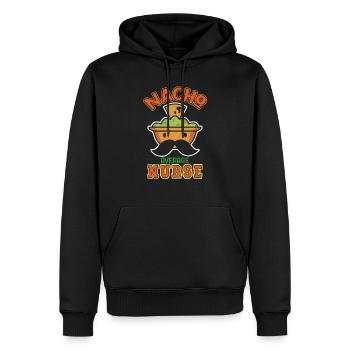 Nacho Average Nurse Dicton humoristique - Sweat à capuche Premium bio Homme - noir - Devant - Nico (187cm)