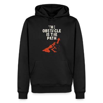The Path Is the Obstacle: Stock Trader Trading - Men’s Premium Organic Hoodie - black - Front - Nico (187cm)