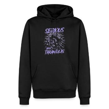 Sérieux au sujet des tarentules Propriétaire d’araignée de compagnie - Sweat à capuche Premium bio Homme - noir - Devant - Nico (187cm)