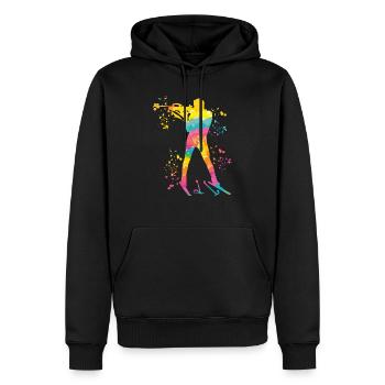 Biathlète Biathlon combiné nordique - Sweat à capuche Premium bio Homme - noir - Devant - Nico (187cm)