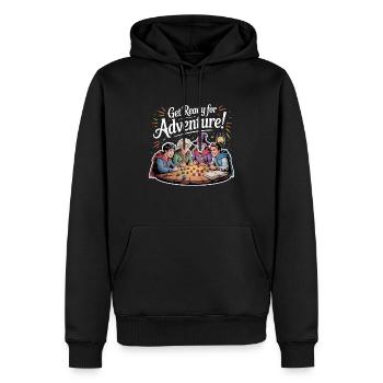 SPIELKARTE - Männer Premium Bio Hoodie - Schwarz - Vorne - Nico (187cm)